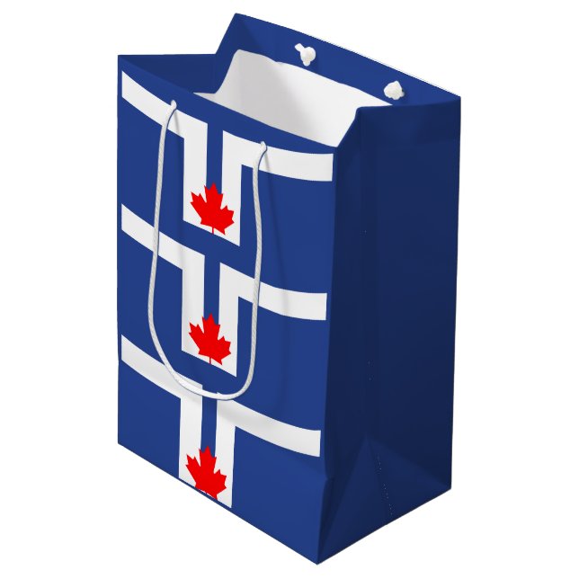 Flag of Toronto, Ontario Mittlere Geschenktüte (Vorderseite Schrägansicht)