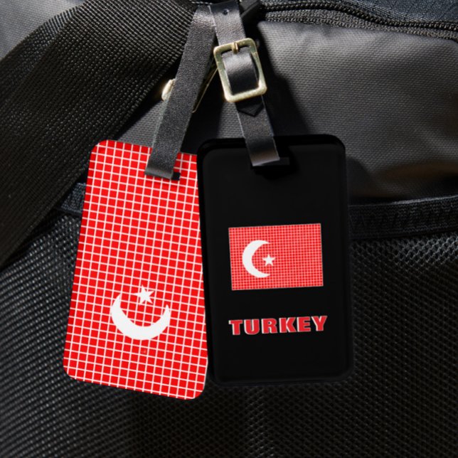 Flag of Turkey Luggage Tag Gepäckanhänger (Von Creator hochgeladen)