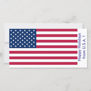 Flag of U.S.A., Happy Holidays from U.S.A. Feiertagskarte