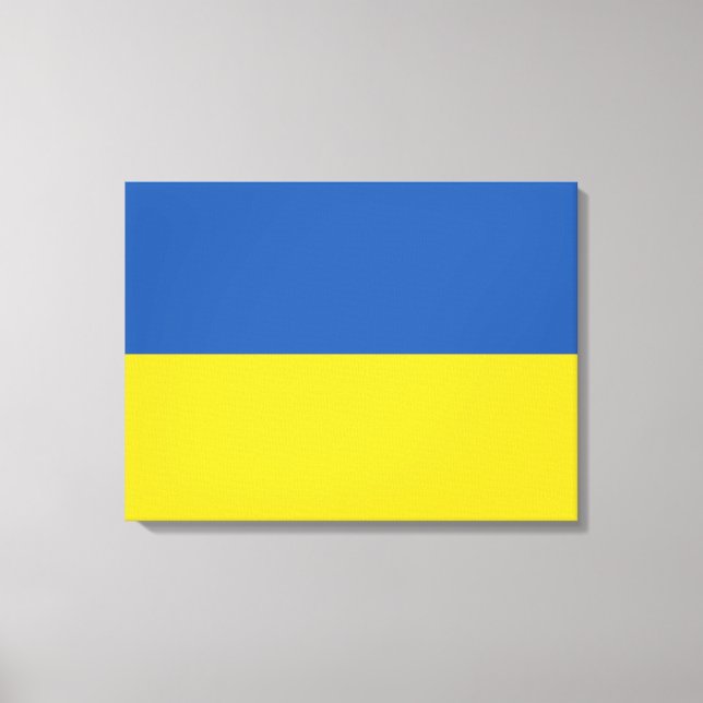 Flag of Ukraine Button Leinwanddruck (Vorderseite)