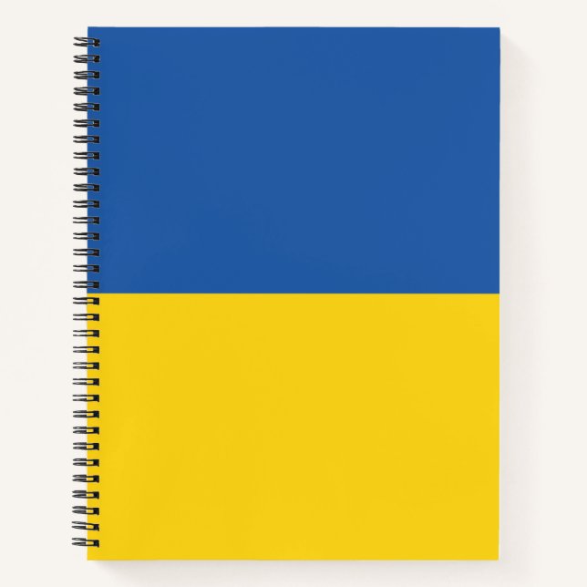 Flag of Ukraine Button Notizbuch (Vorderseite)