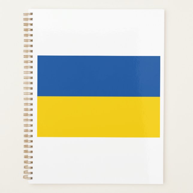 Flag of Ukraine Button Planner Planer (Vorderseite)