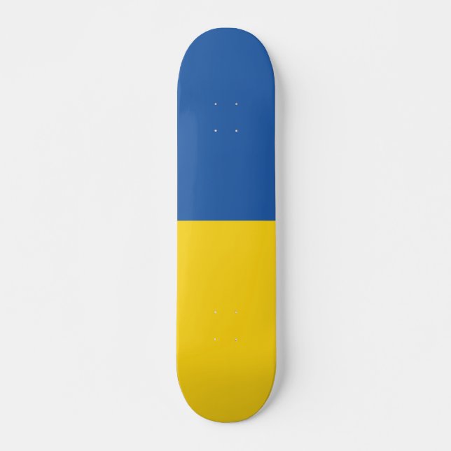 Flag of Ukraine Button Skateboard (Vorne)