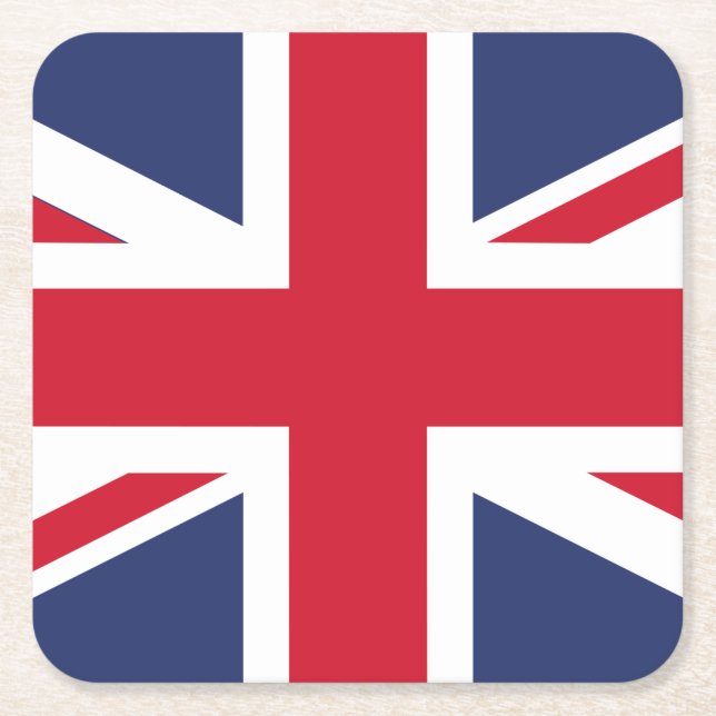 Flag of United Kingdom Rechteckiger Pappuntersetzer (Vorderseite)