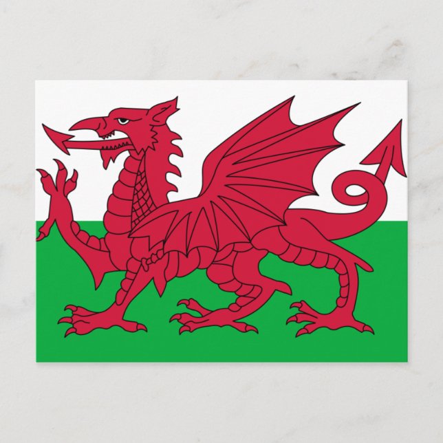 Flag of Wales Postkarte (Vorderseite)