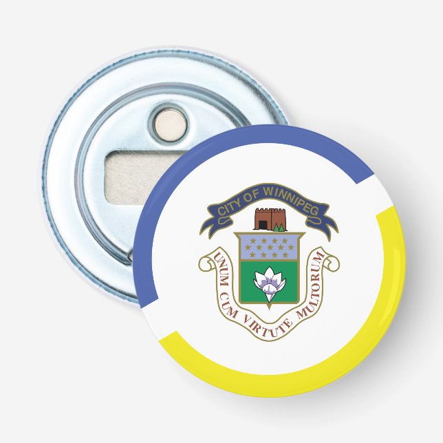 Flag of Winnipeg, Manitoba Bottle Opener Flaschenöffner (Vorderseite)