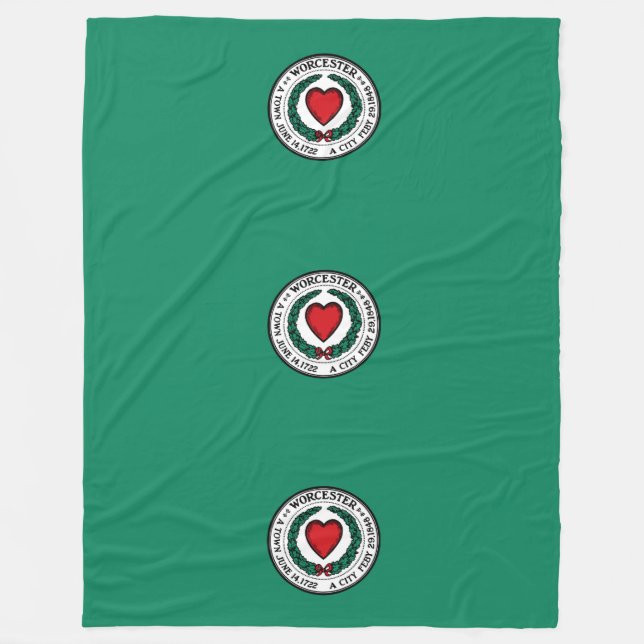 Flag of Worcester, Massachusetts Fleece Blanket (Vorderseite)