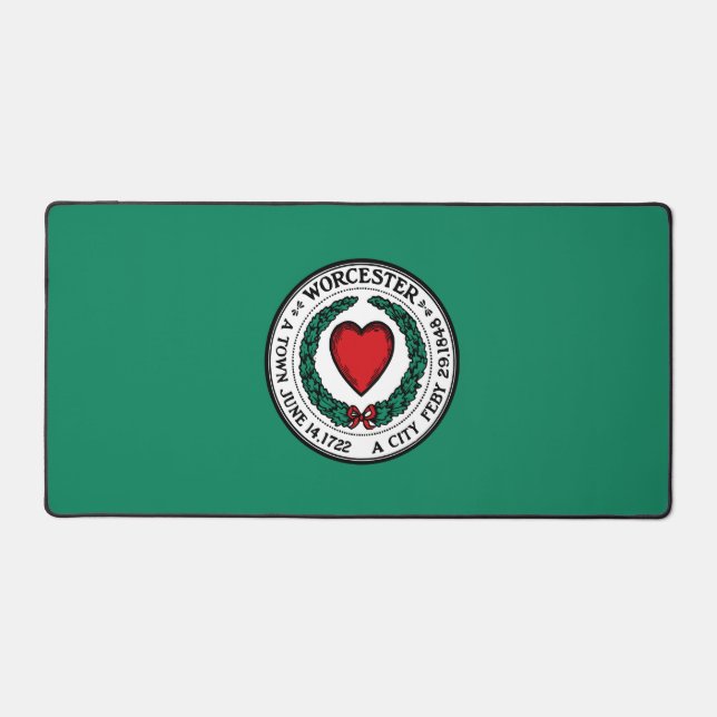Flag of Worcester, Massachusetts  Schreibtischunterlage (Vorderseite)