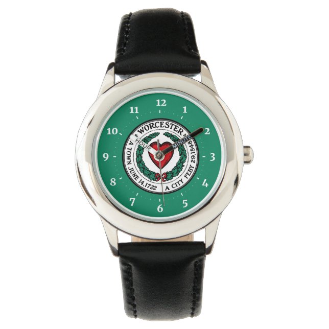 Flag of Worcester, Massachusetts Watch Armbanduhr (Vorderseite)