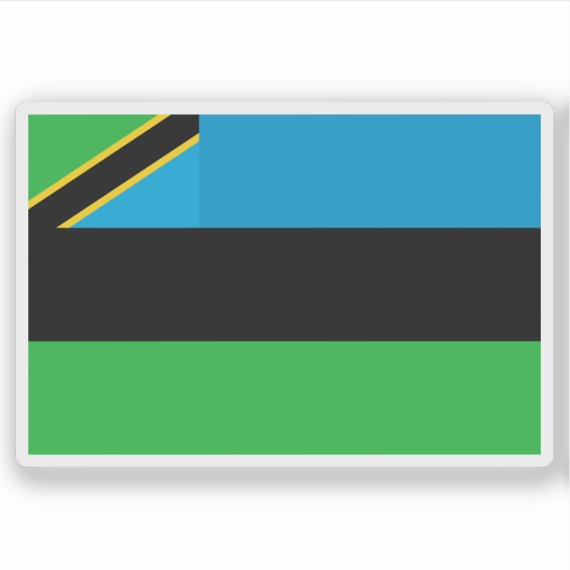 Flag of Zanzibar (2005–Present), Tanzania Aufkleber (Vorderseite)