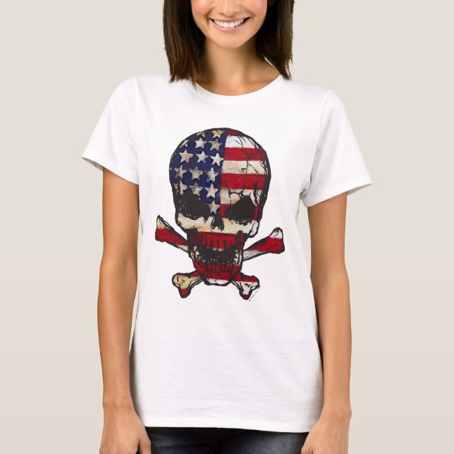 Flag-painted-Skull.png T-Shirt (Vorderseite)