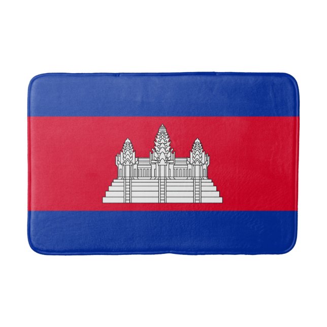 Flag Patriotic Kambodscha Badematte (Vorderseite)