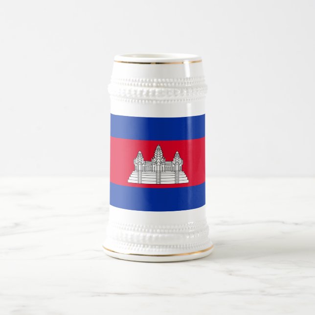Flag Patriotic Kambodscha Bierglas (Mittel)