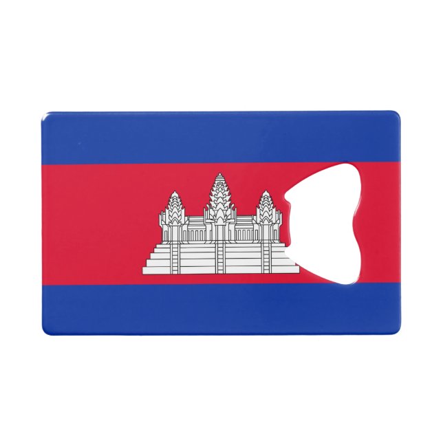 Flag Patriotic Kambodscha Geldbeutel Flaschenöffner (Vorderseite (Horizontal))