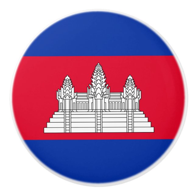 Flag Patriotic Kambodscha Keramikknauf (Vorderseite)