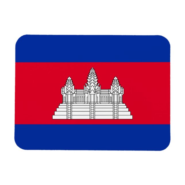 Flag Patriotic Kambodscha Magnet (Horizontal)