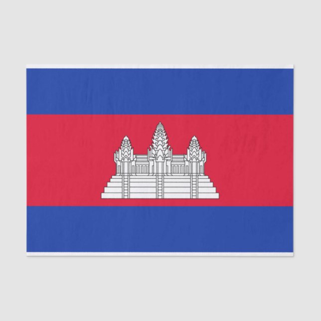 Flag Patriotic Kambodscha Seidenpapier (Vorderseite)