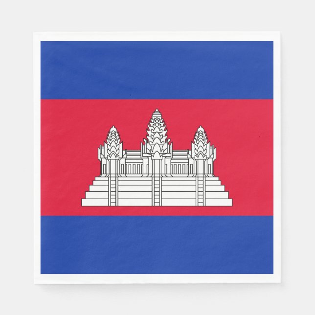 Flag Patriotic Kambodscha Serviette (Vorderseite)