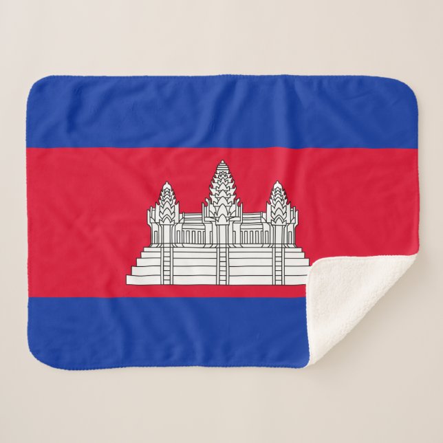 Flag Patriotic Kambodscha Sherpadecke (Vorderseite (Horizontal))