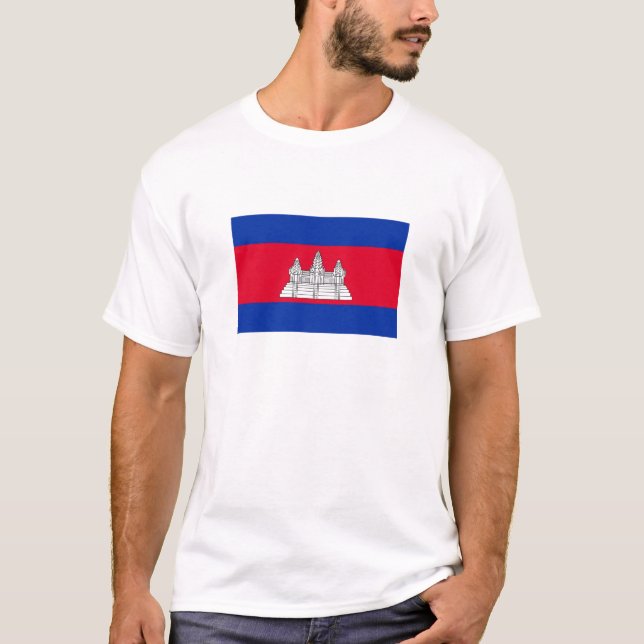 Flag Patriotic Kambodscha T-Shirt (Vorderseite)