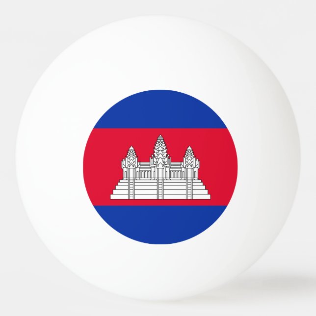 Flag Patriotic Kambodscha Tischtennisball (Rückseite)