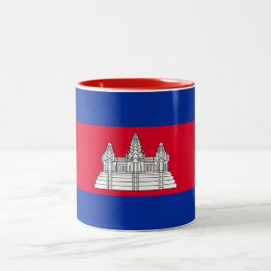 Flag Patriotic Kambodscha Zweifarbige Tasse