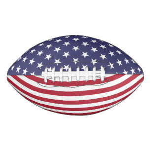 Flag Patriotic Red White Blue US Flagge Football