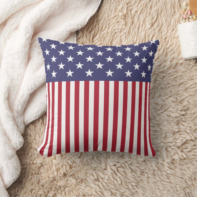Flag Patriotic Red White Blue US Flagge Kissen (Decke)