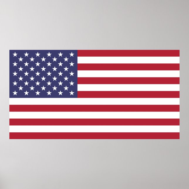 Flag Patriotic Red White Blue US Flagge Poster (Vorne)