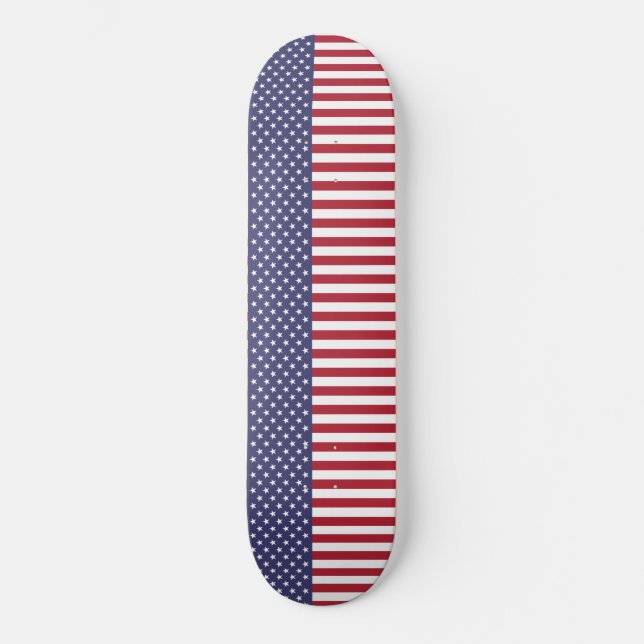 Flag Patriotic Red White Blue US Flagge Skateboard (Vorderseite)