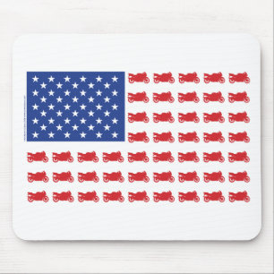 Flag Patriotic Sport Bike Mousepad