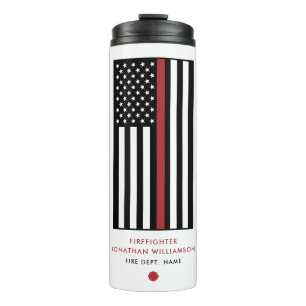 Flag "personalisierter Feuerwehrmann mit dünner ro Thermosbecher