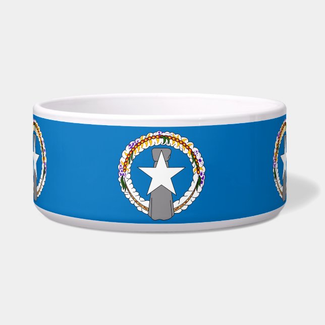 Flag Pet Bowl auf den Nord-Mariana-Inseln Napf (Vorderseite)