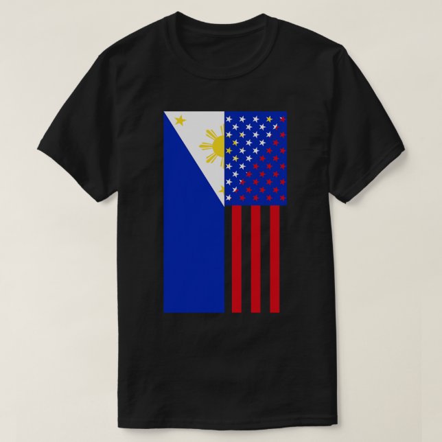 Flag Philippinen USA T-Shirt (Design vorne)