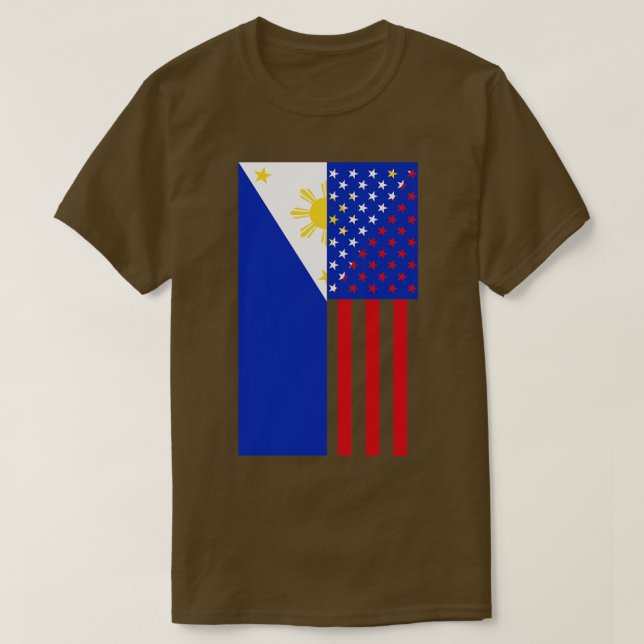 Flag Philippinen USA T-Shirt (Design vorne)