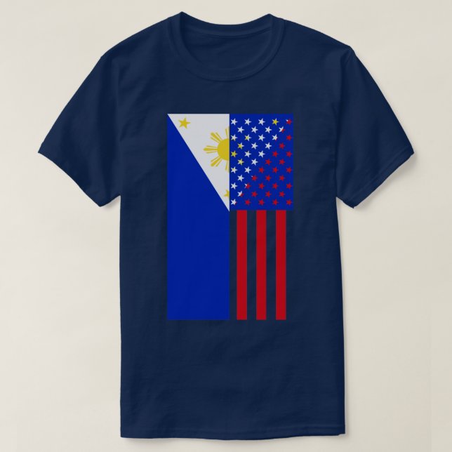 Flag Philippinen USA T-Shirt (Design vorne)