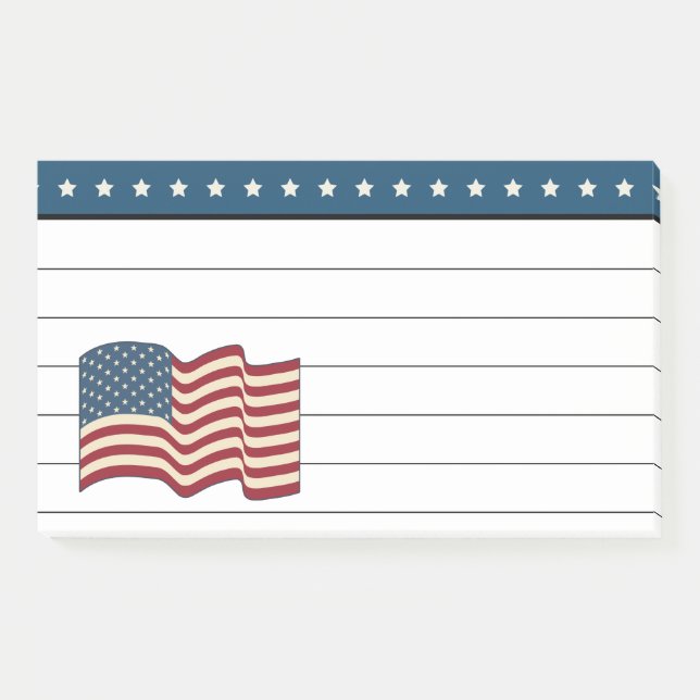 Flag-Post für große Staaten Post-it Klebezettel (Vorderseite)