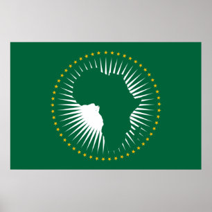 Flag-Poster der afrikanischen Gewerkschaft Poster