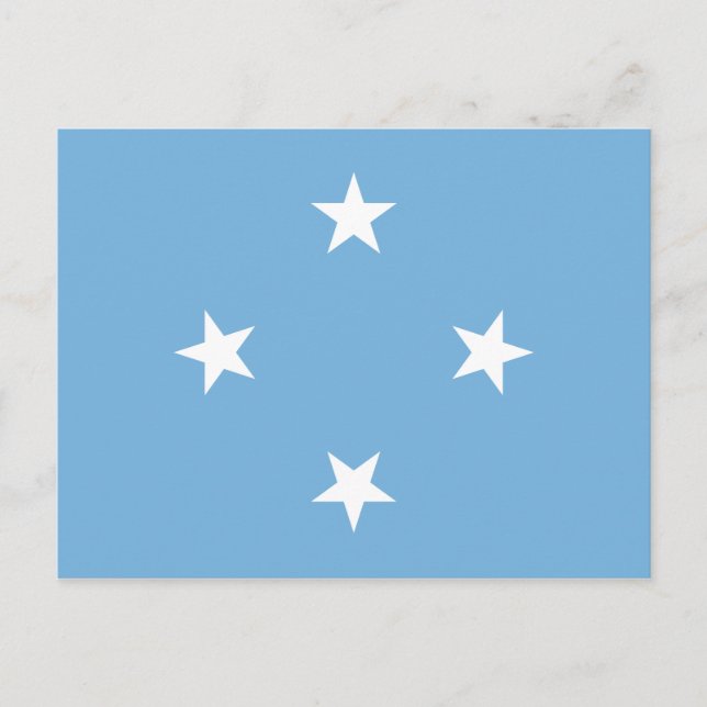 Flag-Postkarte für Mikronesien Postkarte (Vorderseite)