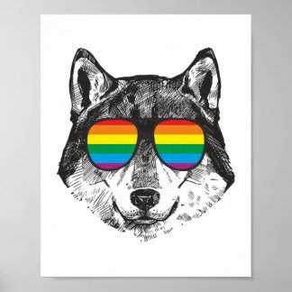 Flag PRIDE WOLF Lgbt Gay Pride Poster