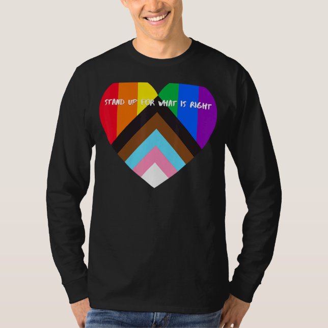 Flag "Progress Priart Heart" steht für "RI" T-Shirt (Vorderseite)