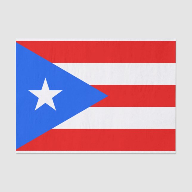 Flag Puerto Rico Tissue Seidenpapier (Vorderseite)