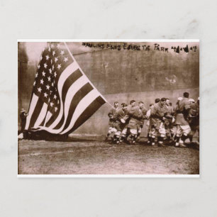Flag Raising Zeremony 1914 Ebbets Field Postkarte