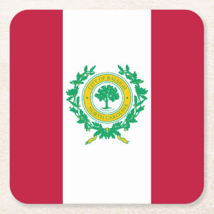 Flag Raleigh, Papierküste des North Carolina Squar Rechteckiger Pappuntersetzer