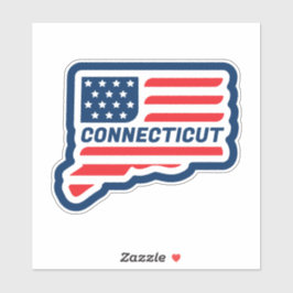 Flag "Re-Re-Connecticut" Aufkleber