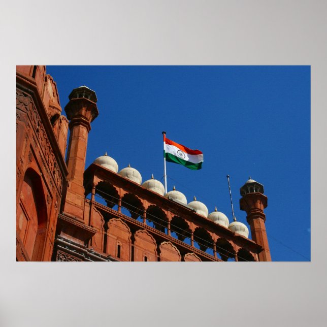 flag red fort poster (Vorne)