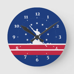 Flag Richmond, Virginia Square Wall Clock Runde Wanduhr