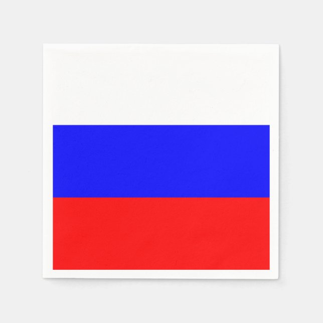 Flag Russland Papier Napkins Serviette (Vorderseite)