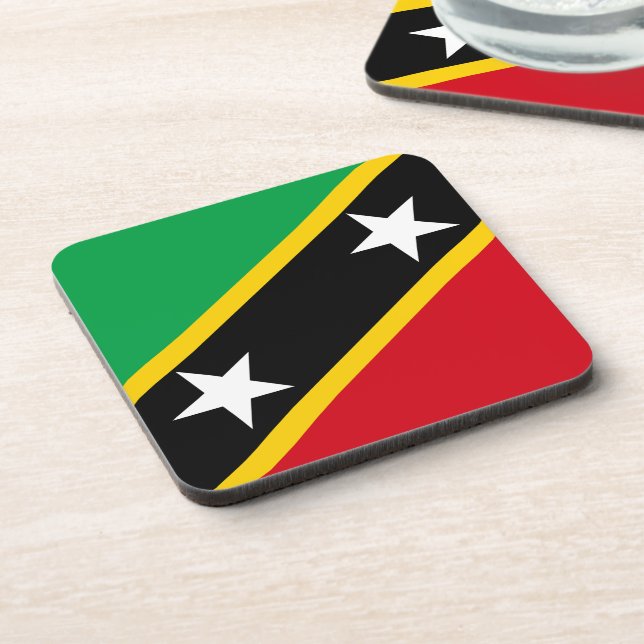 Flag Saint Kitts & Nevis Getränkeuntersetzer (Linke Seite)