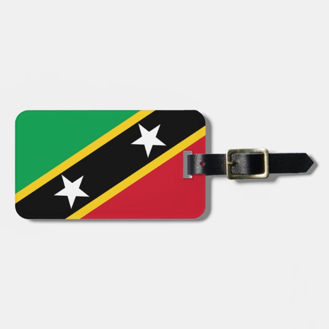 Flag Saint Kitts und Nevis Easy ID Personal Gepäckanhänger (Vorderseite horizontal)